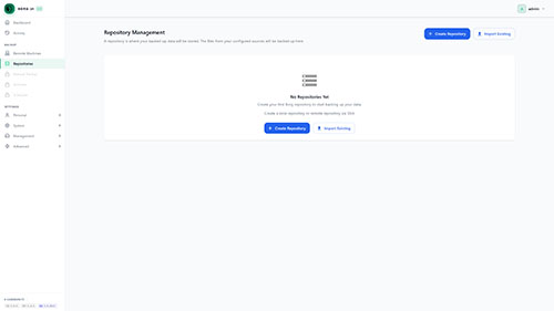 Вкладка Repository
